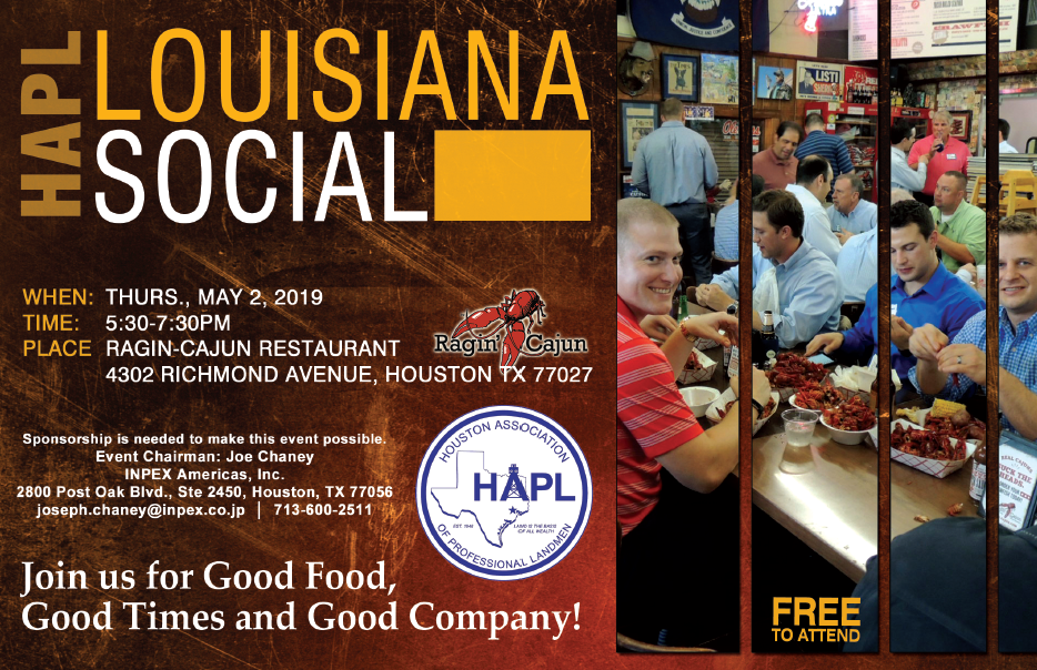 Houston Association Of Professional Landmenprint Hapl 25th Annual Louisiana Social